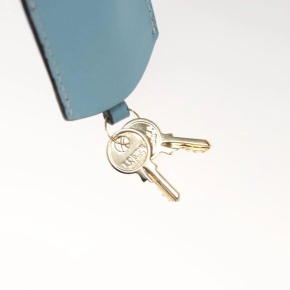 LOEWE Anagram Amazona 28 Hand Bag Leather Light Blue Gold - Picture 8 of 16